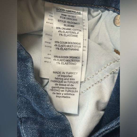 Good American Good Legs Crossover in Blue369 Skinny Jeans - Picture 8 of 9